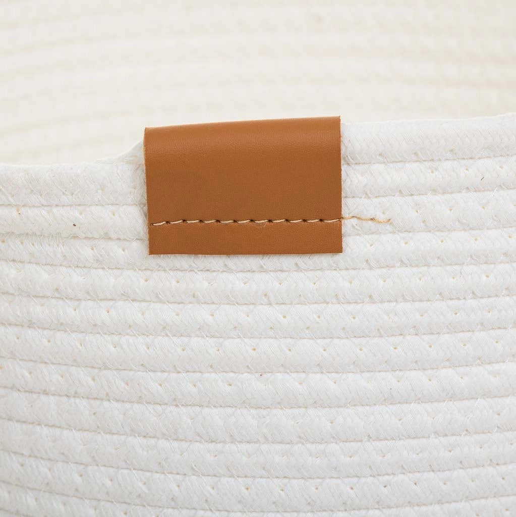 Cestino in cotone bianco D37x15