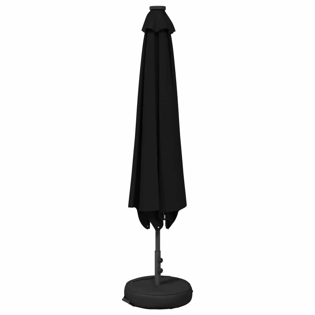 Ombrellone da giardino-Parasol da giardino con luci LED e base 300 x 300 cm Poliestere 791841