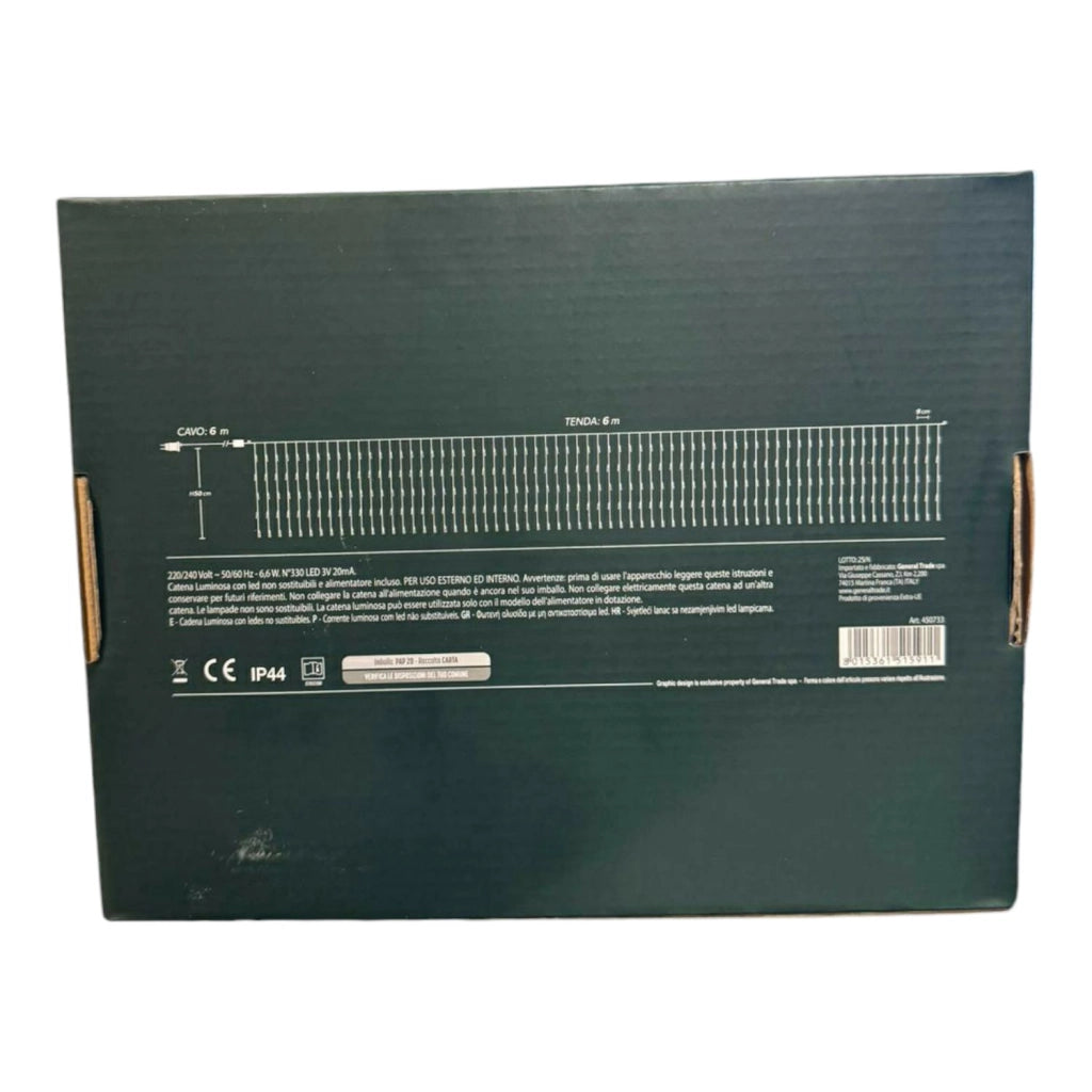 TENDA LUMINOSA 330 LED BIANCO FREDDO
