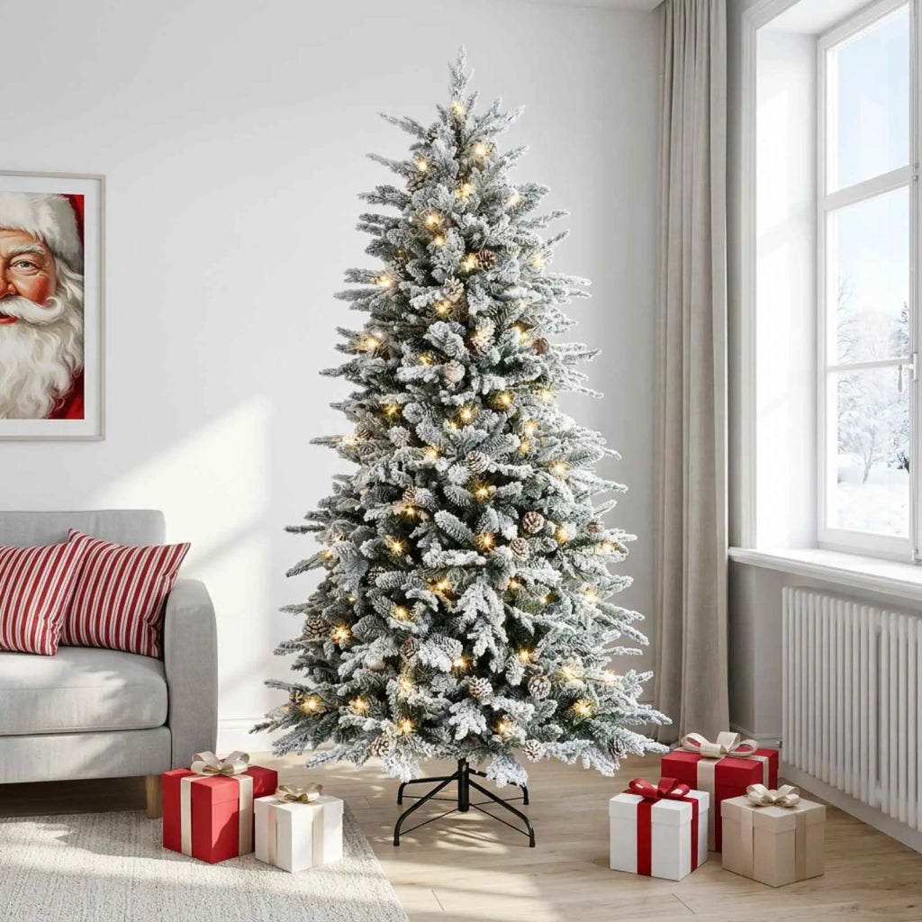 Albero di Natale Artificiale con Rami Pieghevoli 150 cm 150 LED 3465524