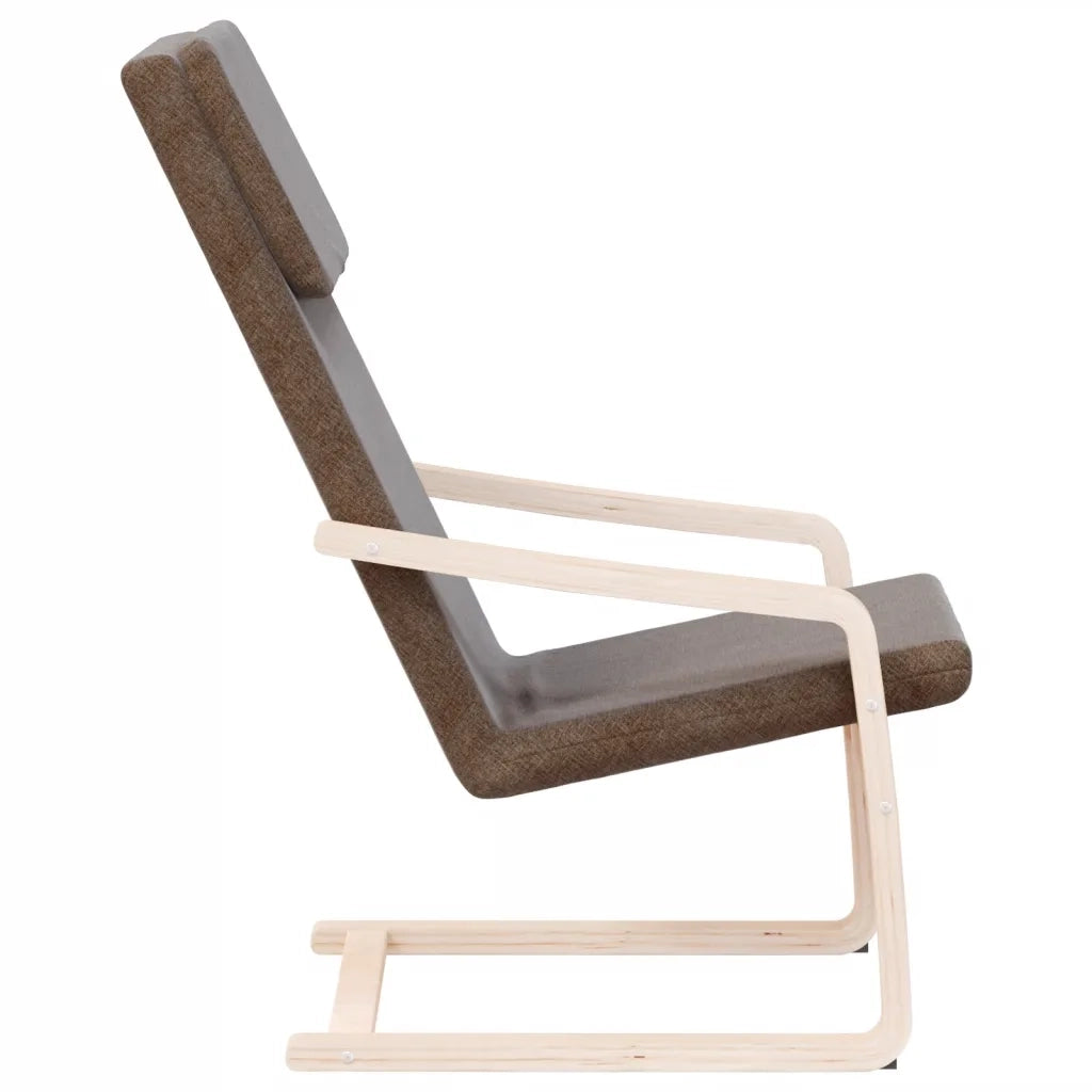 Sedia Relax Marrone Scuro in Tessuto 351056