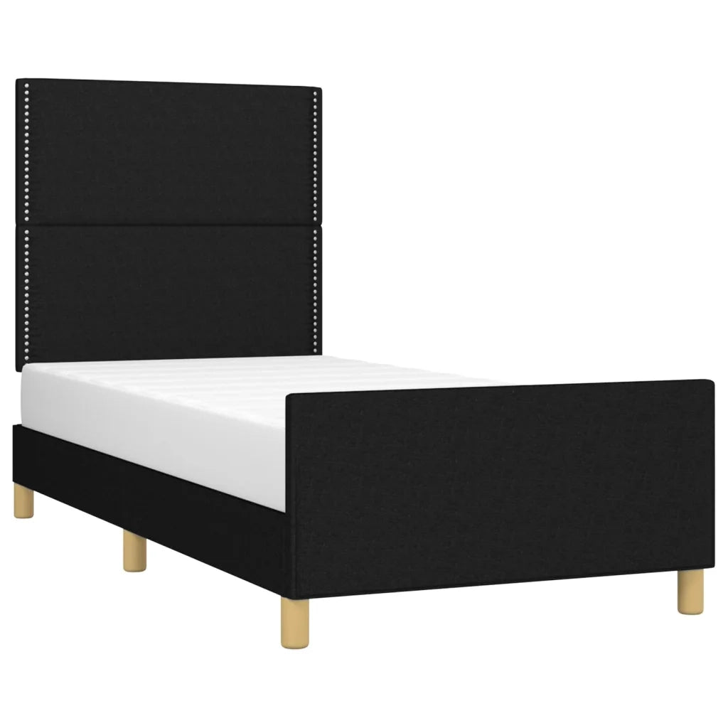 Giroletto senza Materasso Nero 90x200 cm in Tessuto 3124946