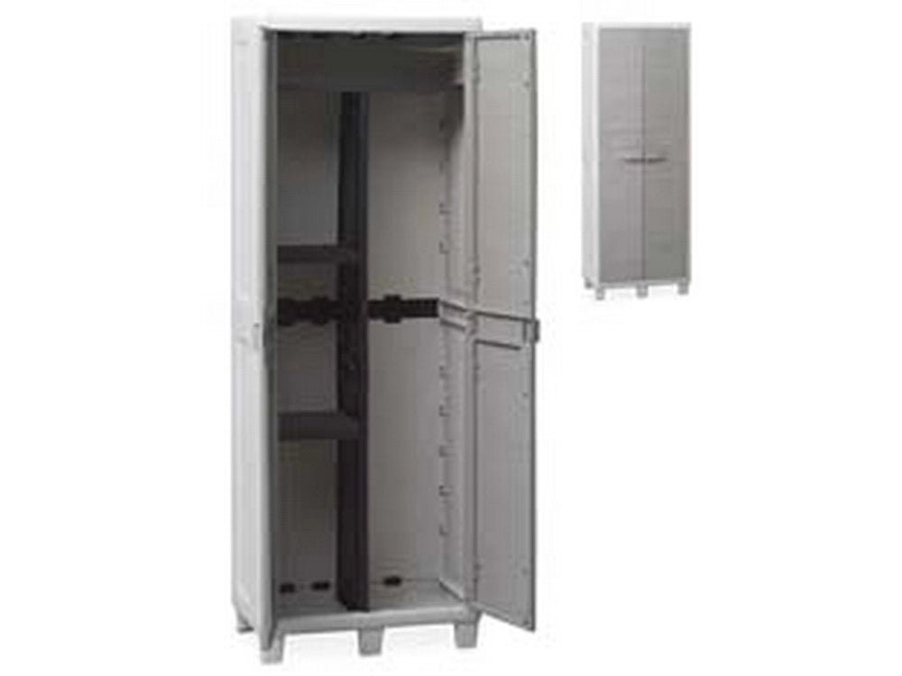 1pz armadio portascope 2ante+3ripiani grigio chiaro grigio tortora art.033 cod:ferx.fer433945