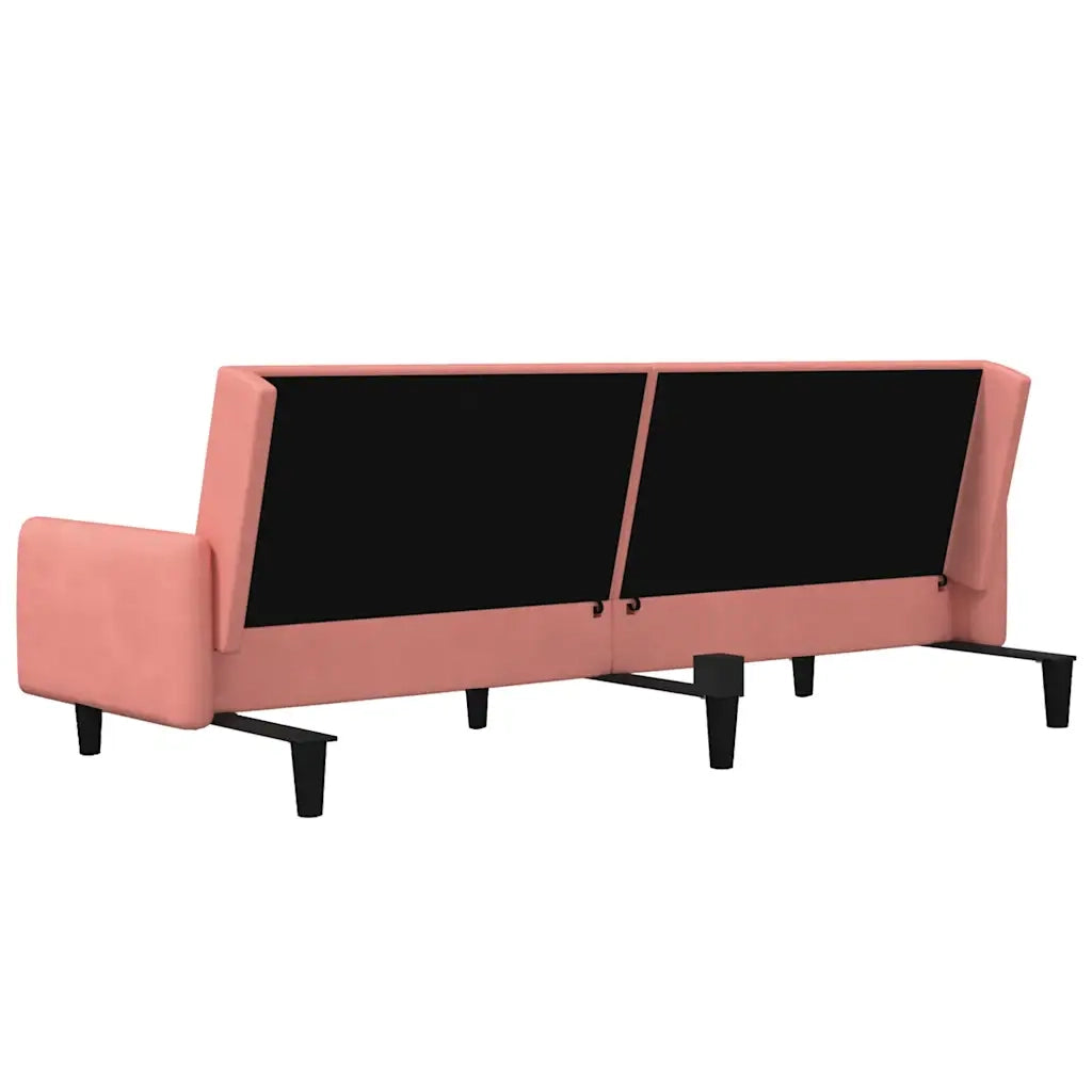 Divano letto | Sof¨¤ letto | Letto singolo a 2 Posti Rosa in Velluto