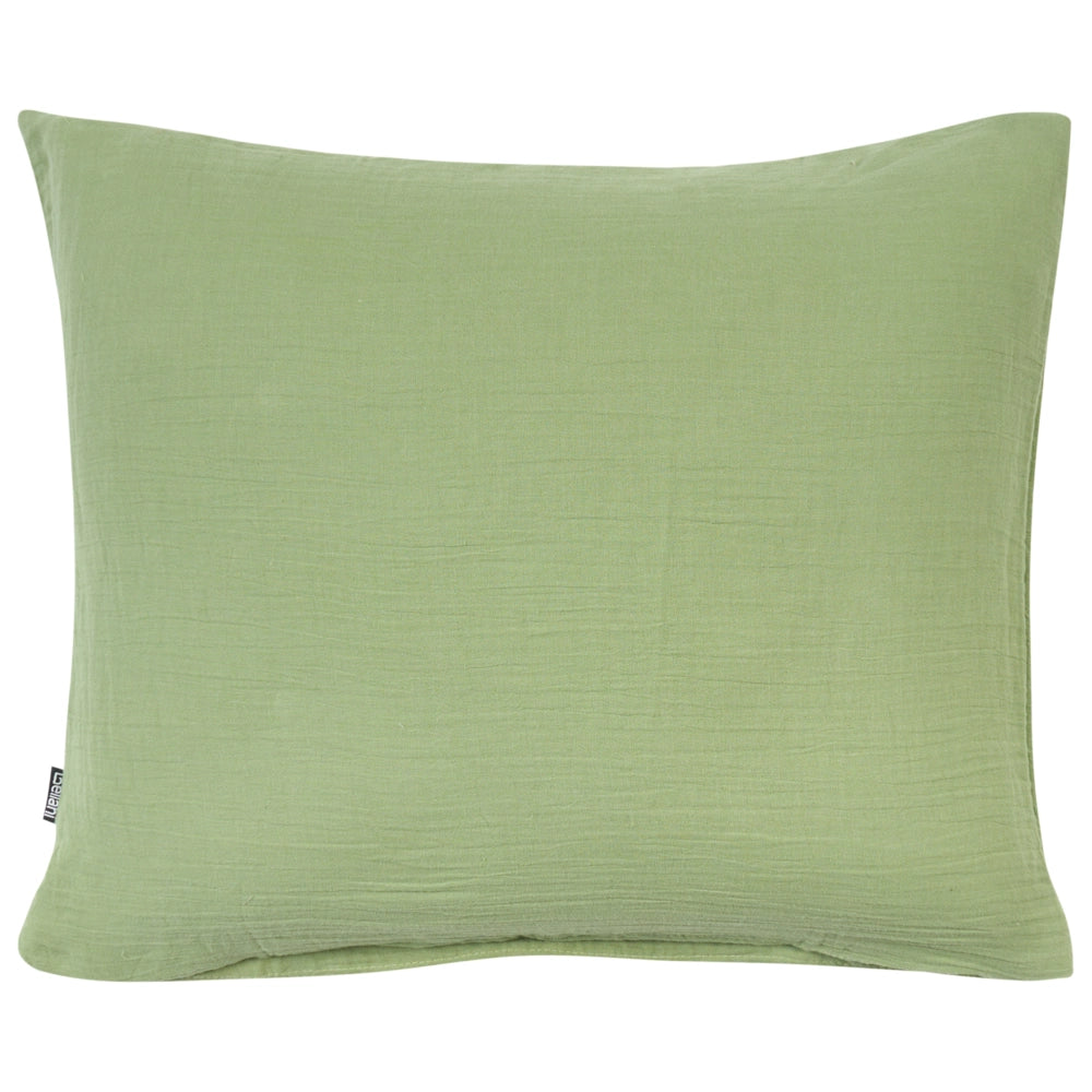 Set copripiumino e federa in mussola di cotone verde 220 x 240 cm per camera da letto moderna