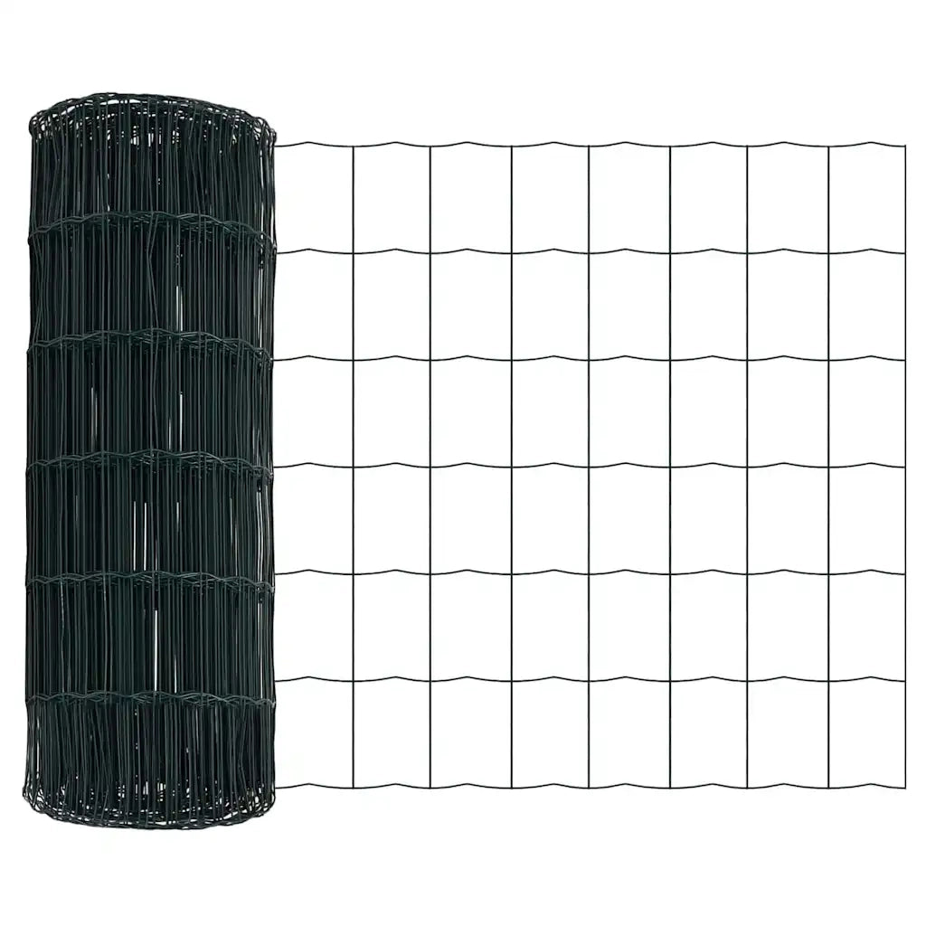 Recinzione con Posto Verde 0,6 x 25 m Acciaio e PVC