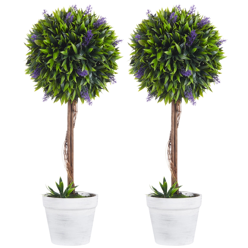 Set 2 Piante Artificiali Lavanda con Vaso ¨C Xylo ¨C Verde 60 cm
