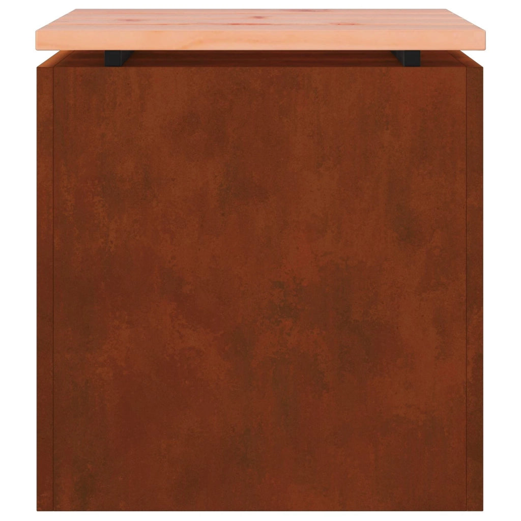 Panchina da giardino Ruggine 40 x 40 x 43 cm acciaio corten 874918