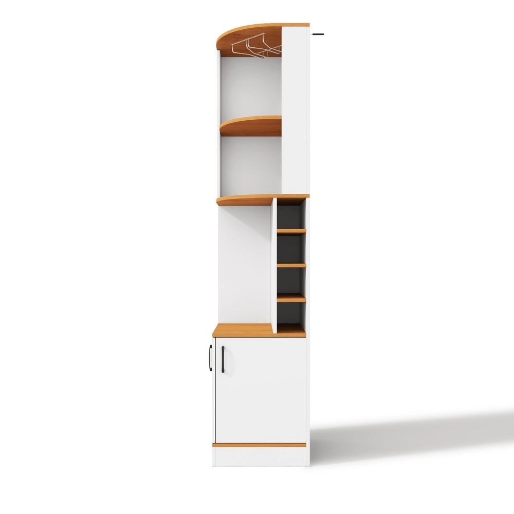 Mobile angolare per vino ¨C Minimal ¨C Bianco, legno, 40x40x182cm