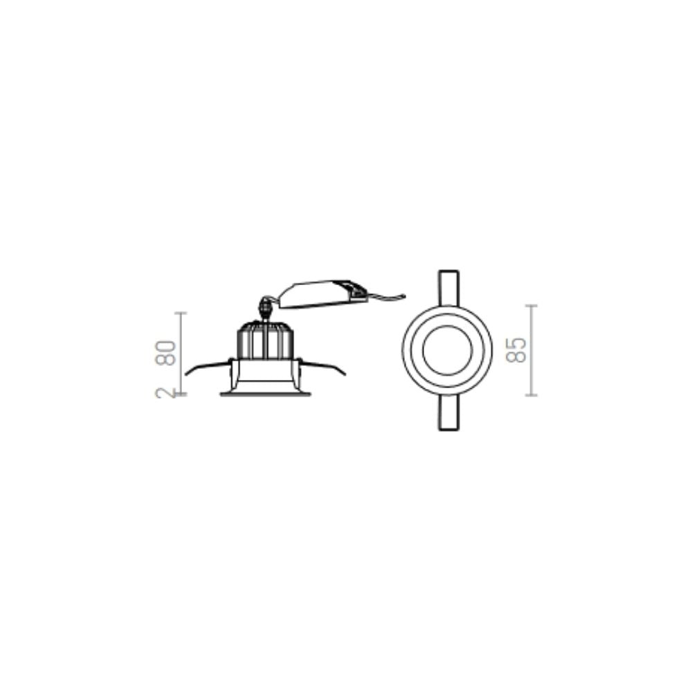Faretto SHARM BASE da incasso rame 230V LED 10W 24° 3000K