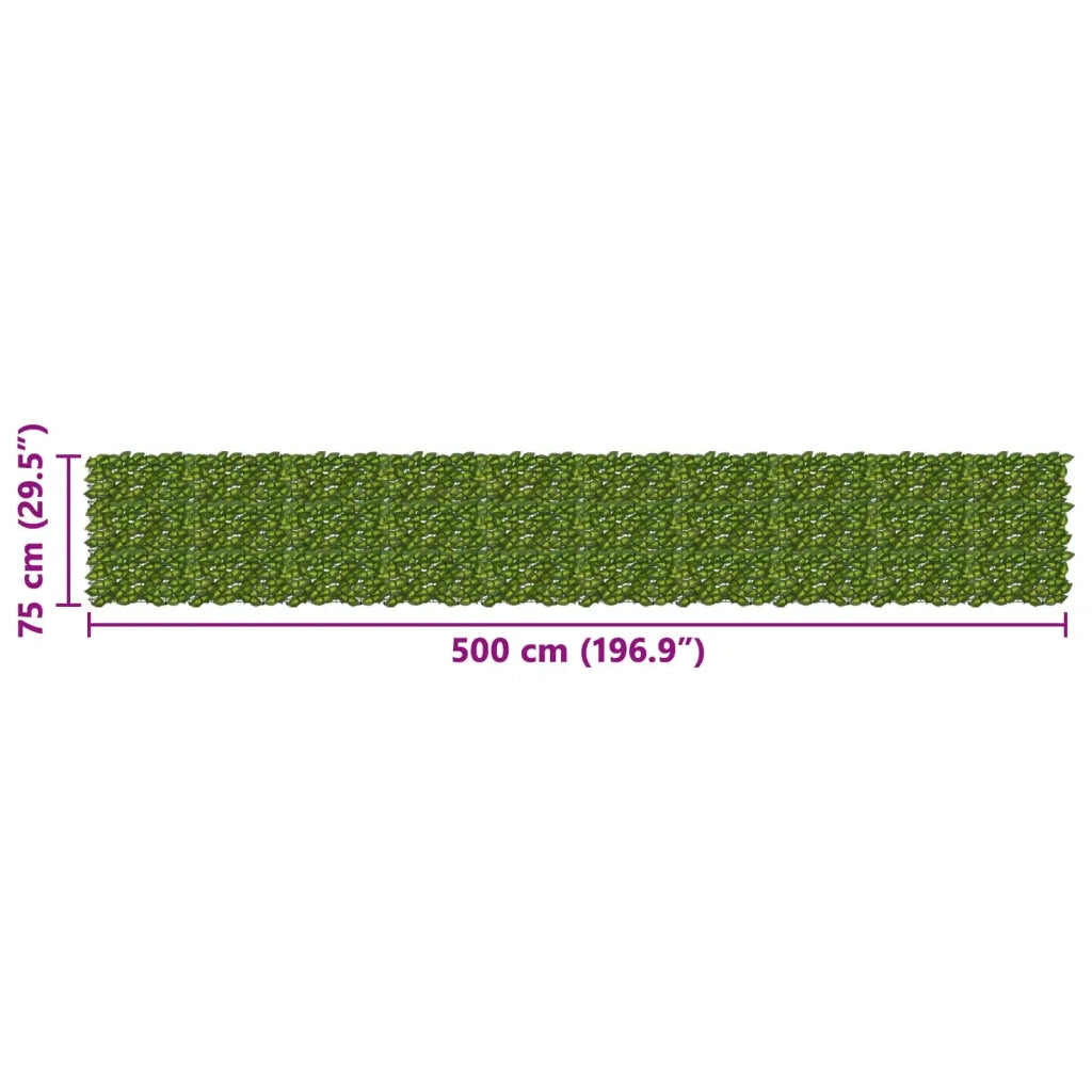 Paravento da Balcone | Schermo per balcone con foglie Verde e Giallo 500 x 75 cm