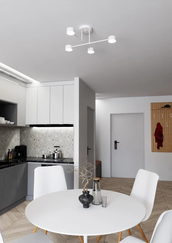 Plafoniera minimalista bianca HALO 60cm 4xGX53 Emibig