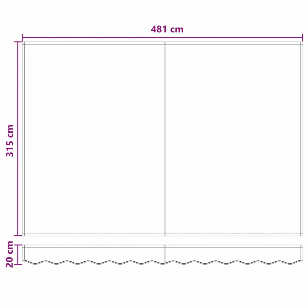 Tenda retrattile Sabbia 5 x 3 m Poliestere e Alluminio 3426322