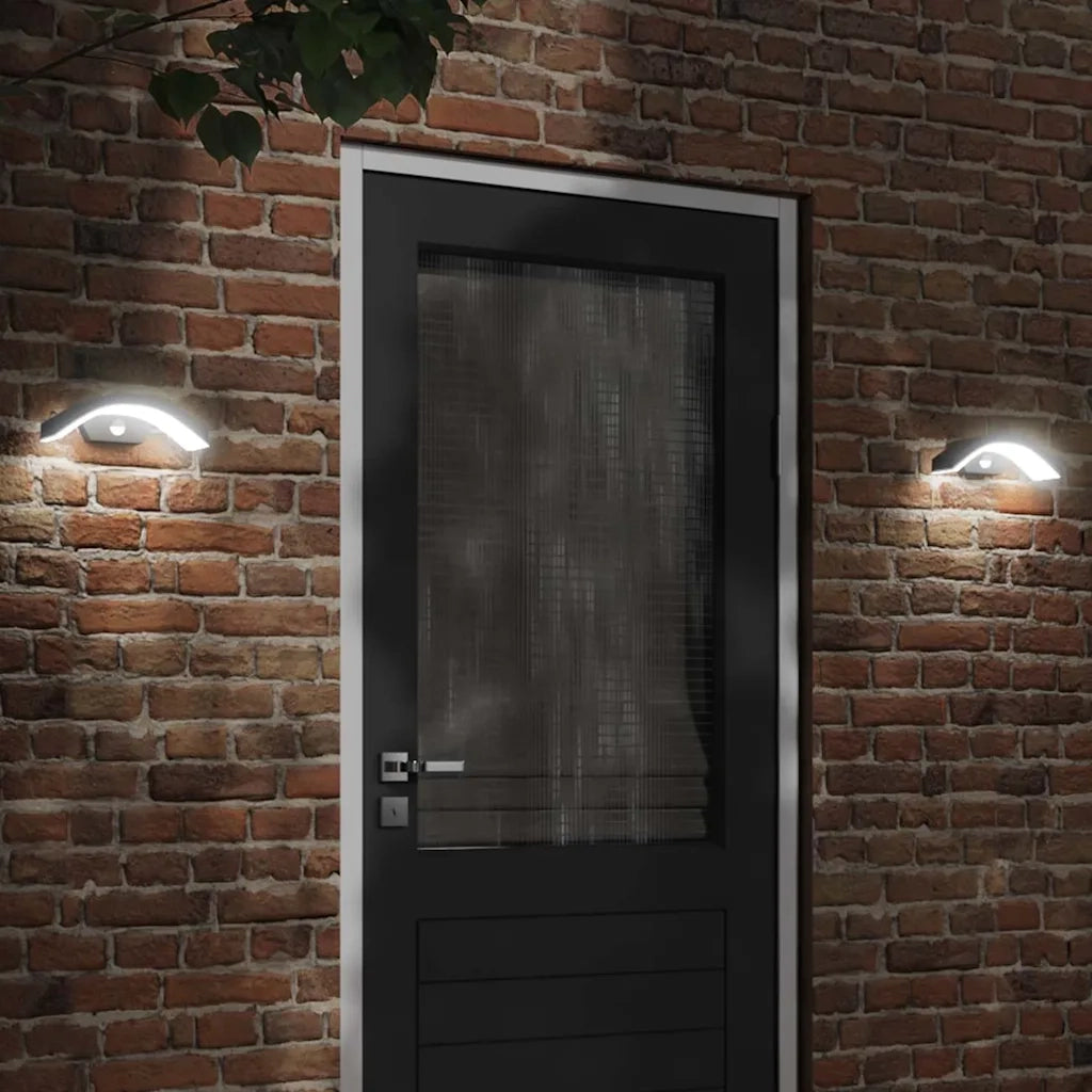 Applique con LED e Sensore Nera in Alluminio Pressofuso CFW7839342