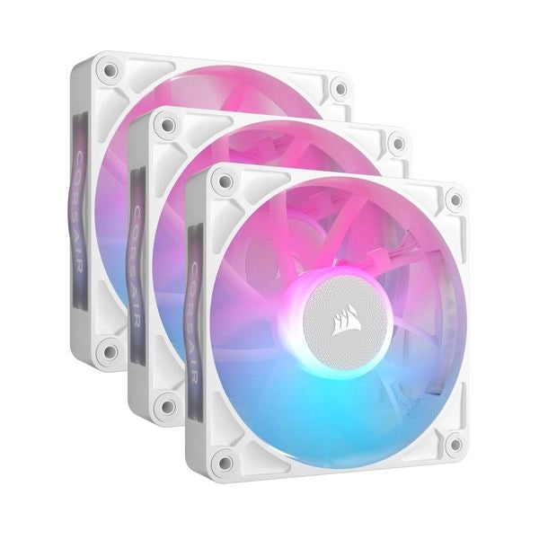 Corsair starter kit tre ventole pwm da 120 mm icue link rx120 rgb, bianco - CO-9051022-WW