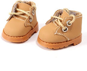 Calzature per bambole gialle - Pelle PU - 5x2,3 cm - 1 coppia - Cinture adattabili - Accessori per bambole - Accessori per giocattoli