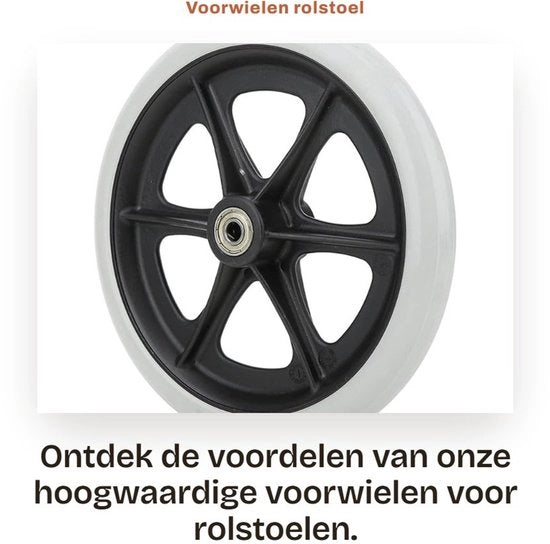 Viti per ruote da 20,3 cm - Pneumatici in gomma durevole - Accessori per sedia a rotelle - Resistenti agli urti - Compatibilità universale - Robusti e longevi - Viti per ruote da sedia a rotelle