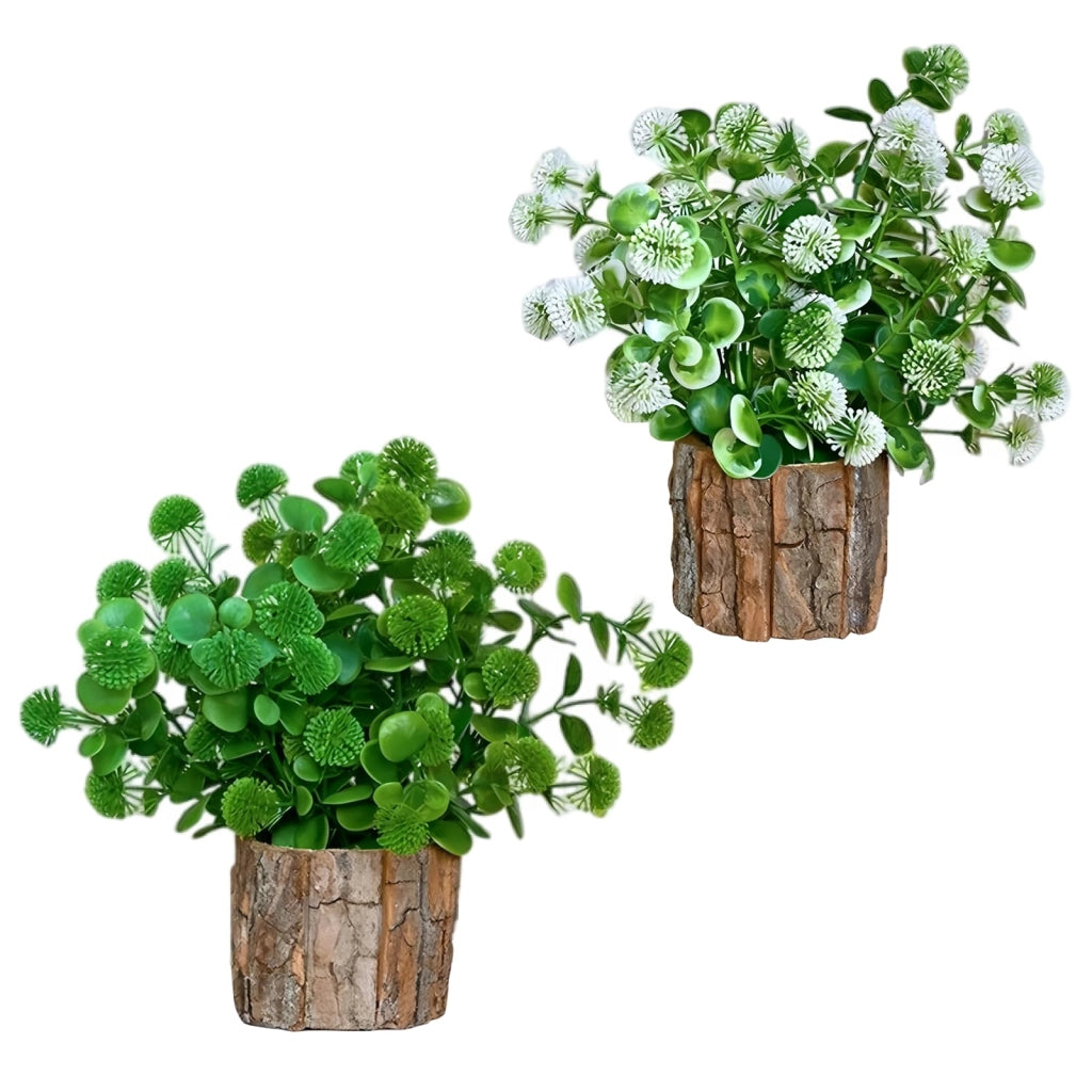Pianta artificiale in vaso, pianta ornamentale verde, mini composizione, 1 pezzo
