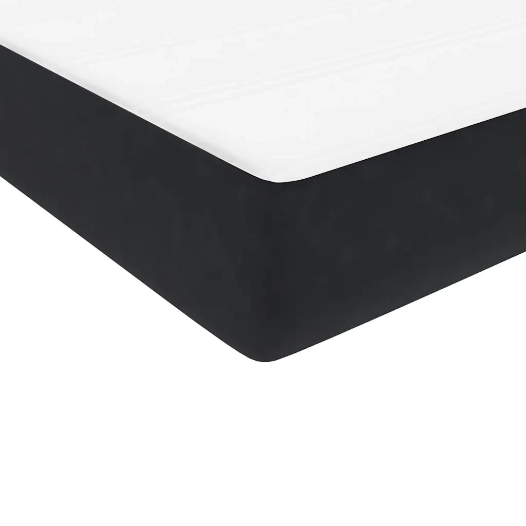 Giroletto a Molle con Materasso Nero 160x210 cm in Velluto 3318371