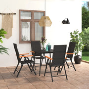 Set da Pranzo da Giardino 5 pz Nero e Marrone 3060089