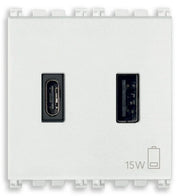VIMAR A+C-USB supply unit 15W 3A 5V 2M white - 19295.AC.B