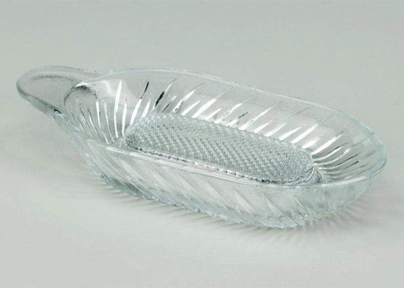 Grattamela grattugia in vetro trasparente 10 x 21 x 3 cm borgonovo