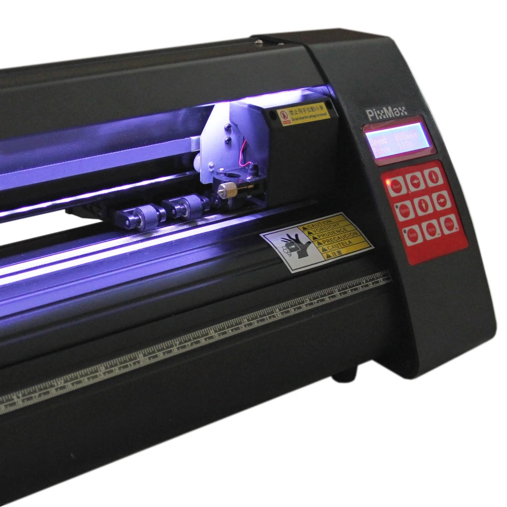 Plotter da Taglio Vinile Macchina per Taglio e Incisione Insegne Etichette Guida Laser - Abbonamento 12 Mesi Software Signcut Pro - LED - 720mm - Compatibile Mac
