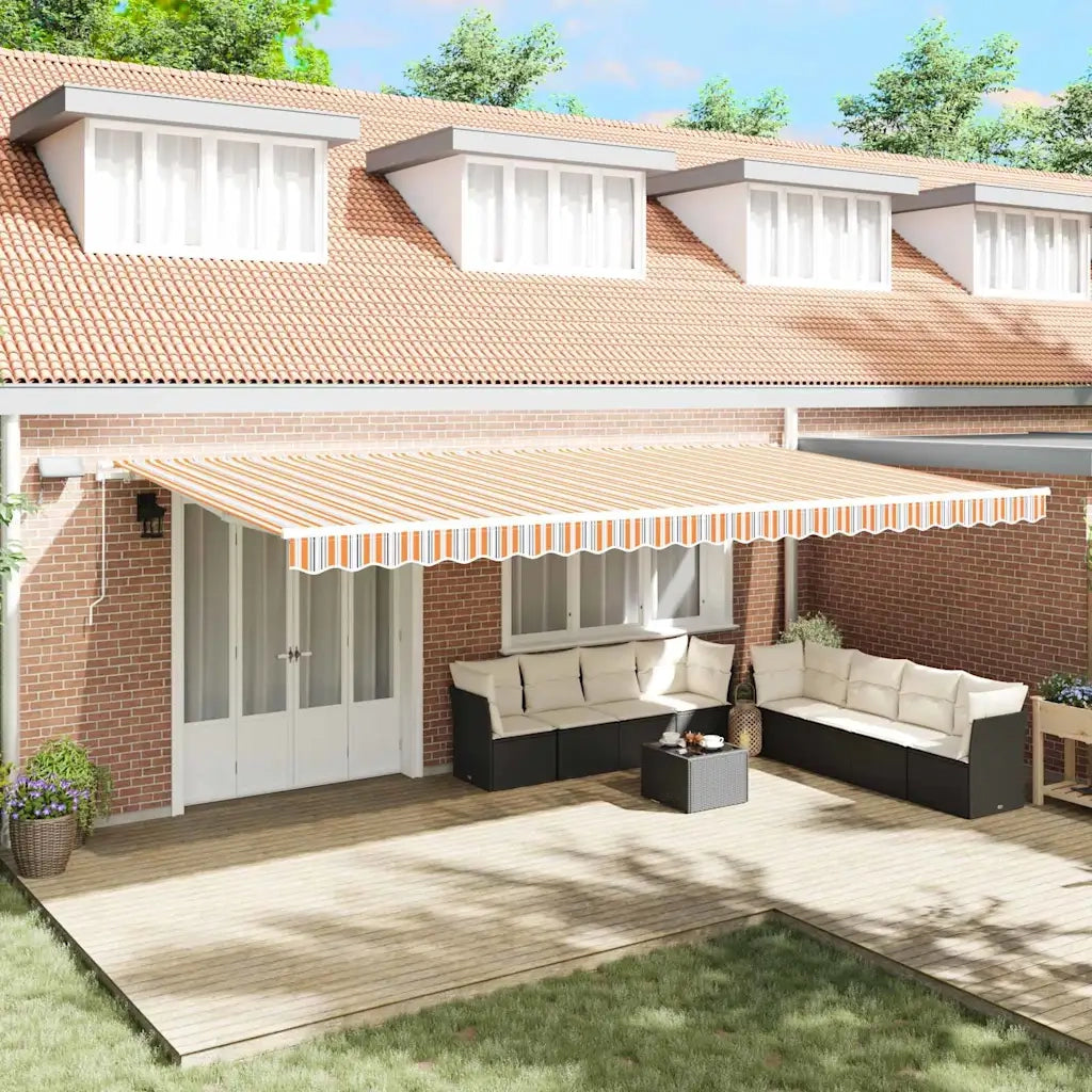Tenda retrattile Multicolore 600 × 350 cm Tessuto e Alluminio 3331726