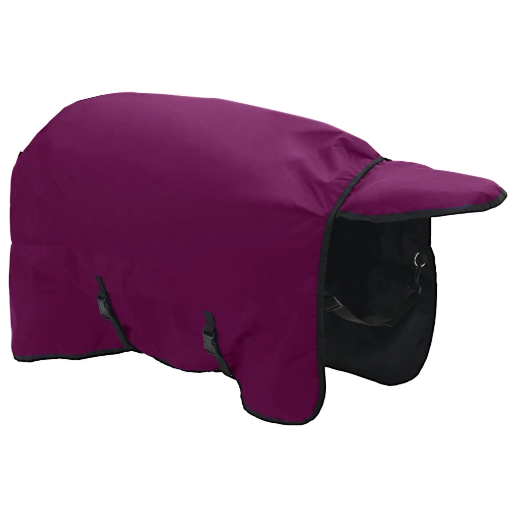 Coperta per Cavalli Verde Scuro e Nero 155 cm Poliestere 42013095