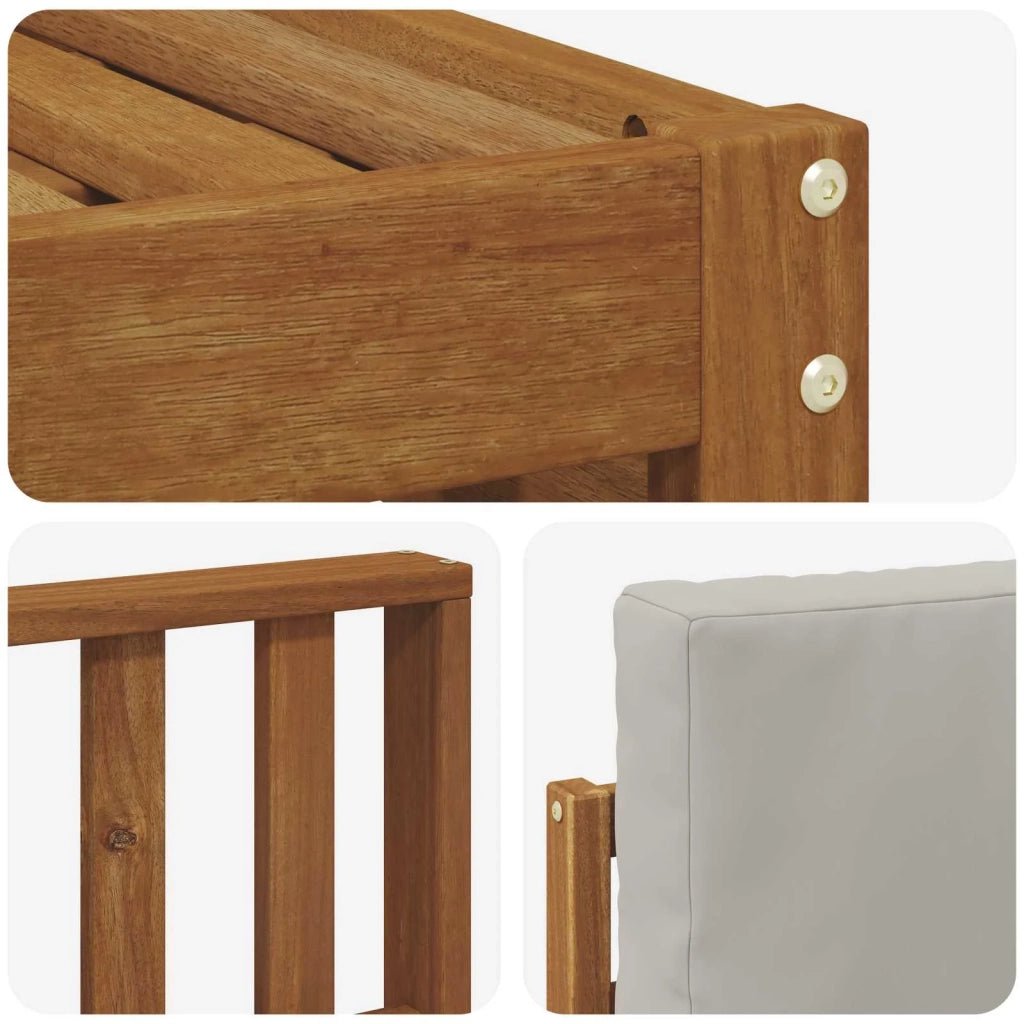 Set divani con cuscino 9 pcs Grigio Naturale e Chiaro 3374561
