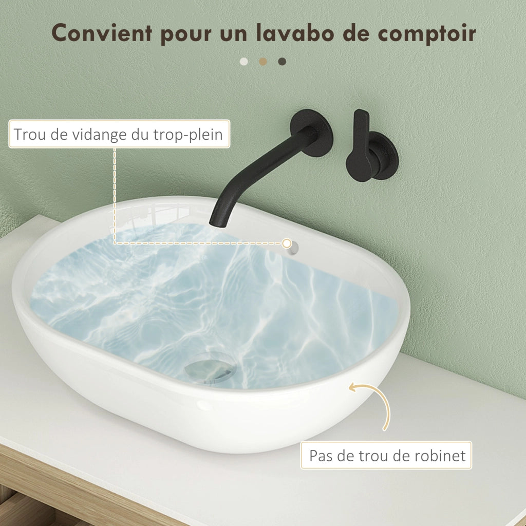 Mobile Sottolavabo Sospeso con Cassetti e Ripiani ¨C Minimal ¨C Marrone