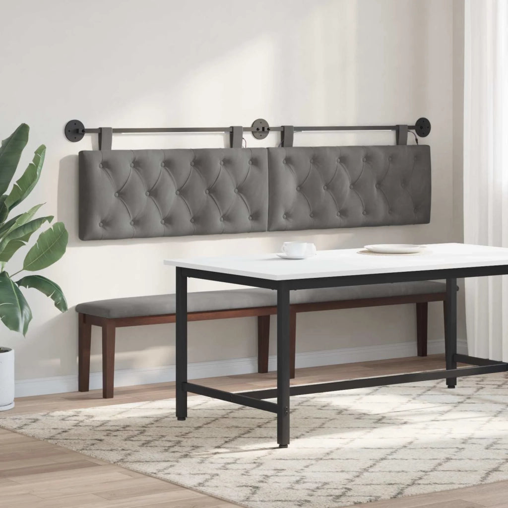 Testiera | Testata sospesa Con luce LED Grigio Scuro Velluto