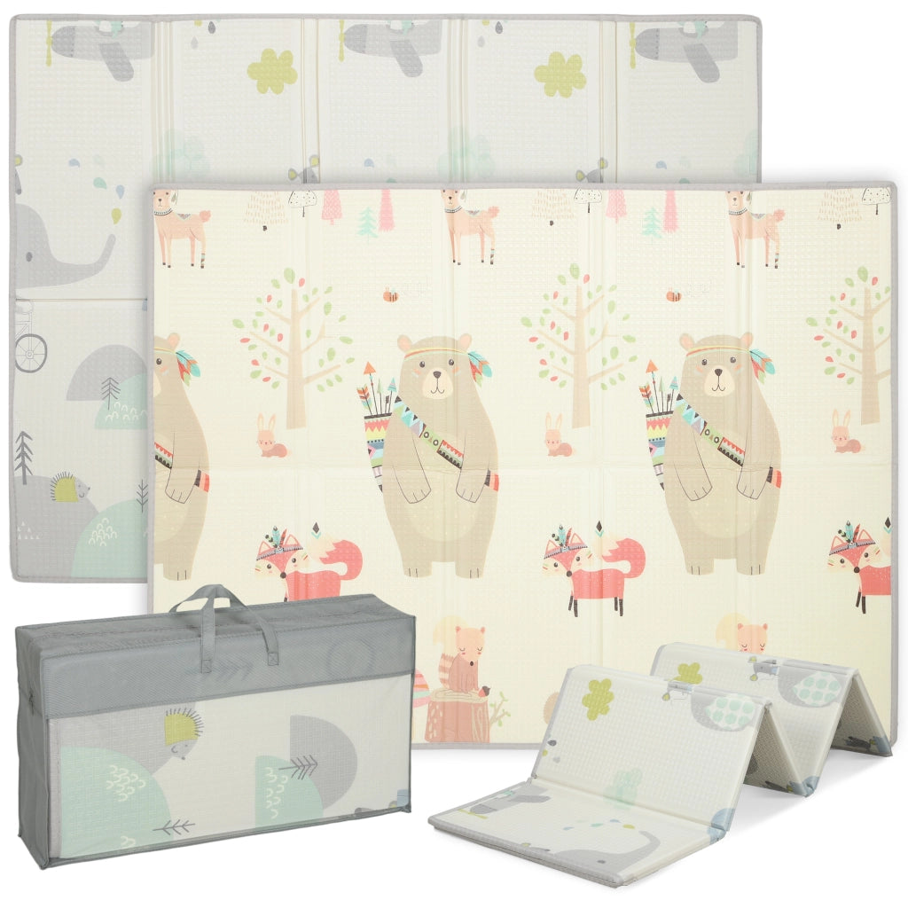 Tappeto gioco per bambini reversibile ¨C zephmum ¨C 200x150 cm multicolore