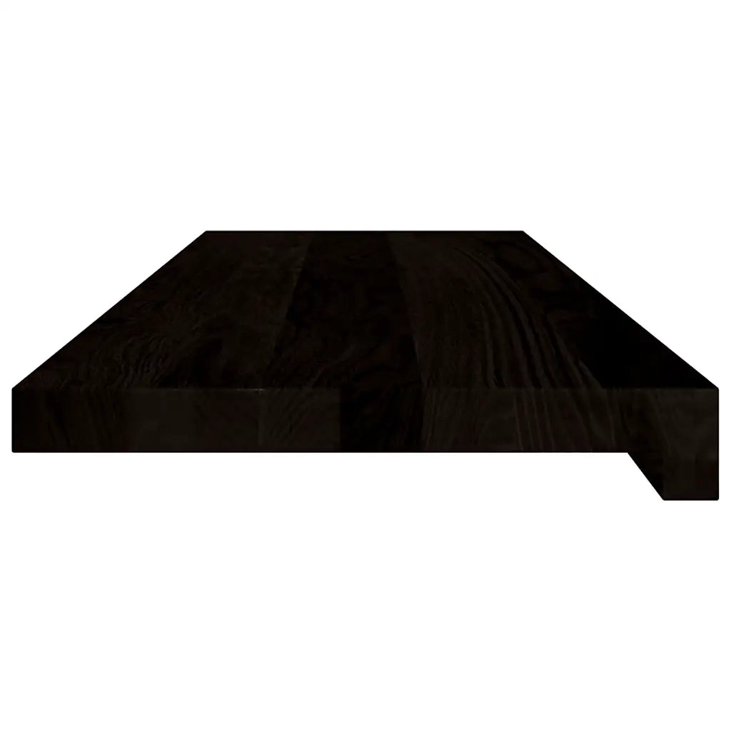 Gradini 2 pz | Tappetini per scale autoadesivi Marrone Scuro 80x30x2 cm Legno Massello Rovere
