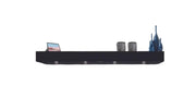 CAPPA MENSOLA PARETE -cm 120X48 - Nera - 900 m3/h