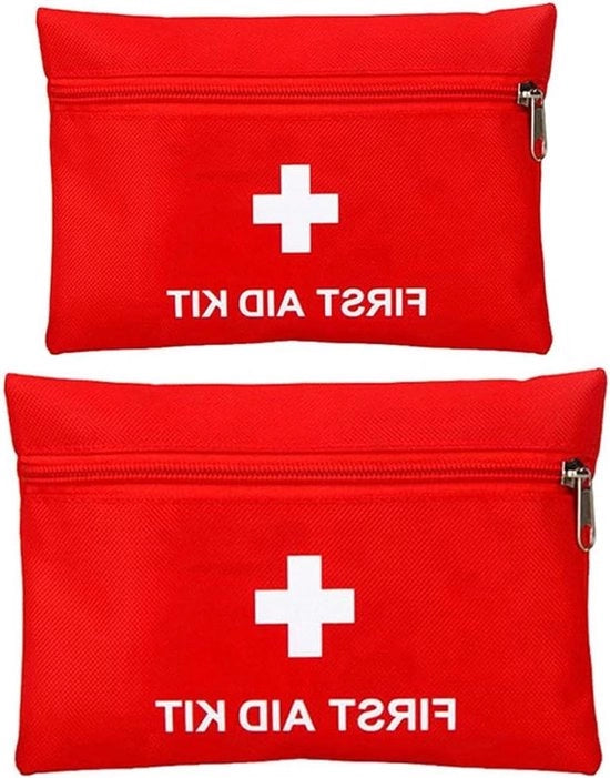 Kit di Primo Soccorso per Esterno - 2 Set di Kit di Emergenza per Auto, Ufficio, Sport, Campeggio, Escursioni, Operazioni di Soccorso
