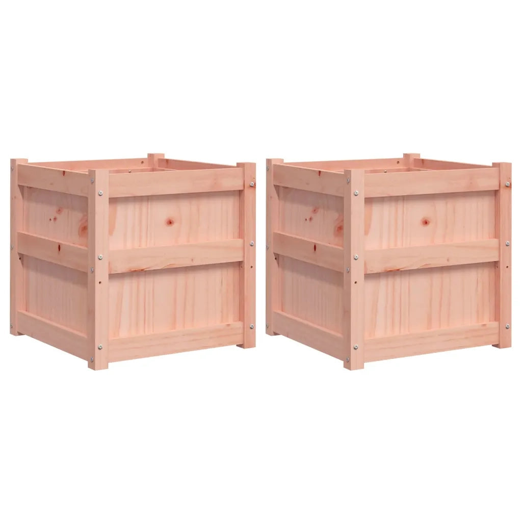 2 pz Fioriere | Cassetta per fiori | Vaso da Giardino in Legno Massello di Douglas