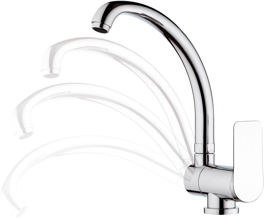 Rubinetto per lavello con bocca alta girevole - serie infinity