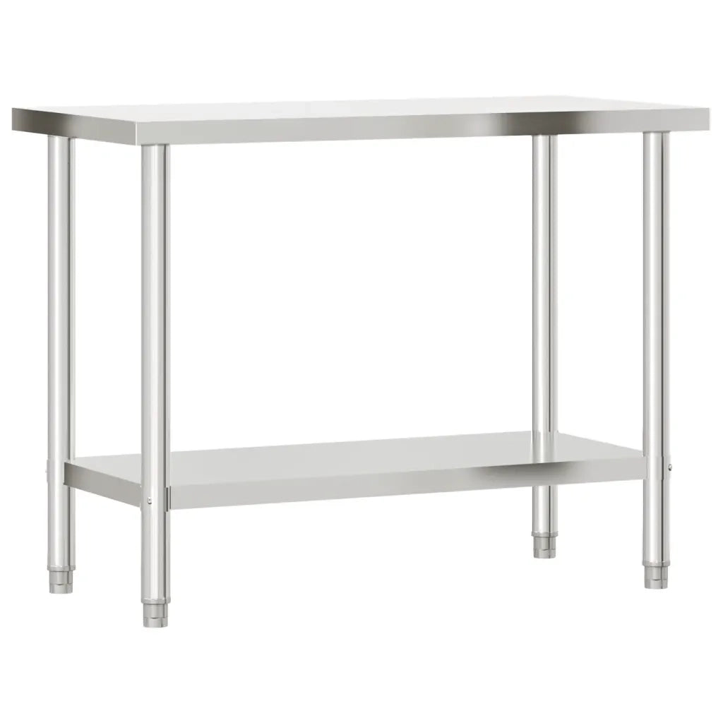 Tavolo da Lavoro da Cucina-Piano di Lavoro Cucina 110x55x85 cm in Acciaio Inossidabile 429563