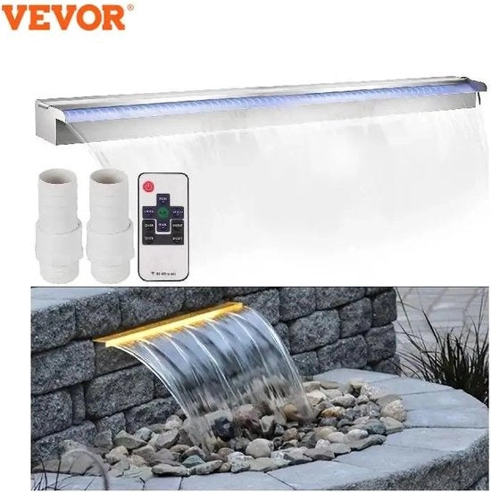 Fontana per Piscina - Fontana per Piscina con Luce LED - Cascata con Luce - Fontana Atmosferica