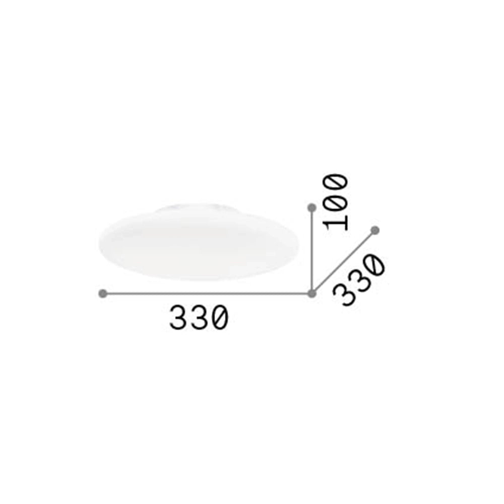 Plafoniera Moderna Smarties Vetro Bianco 1 Luce E27