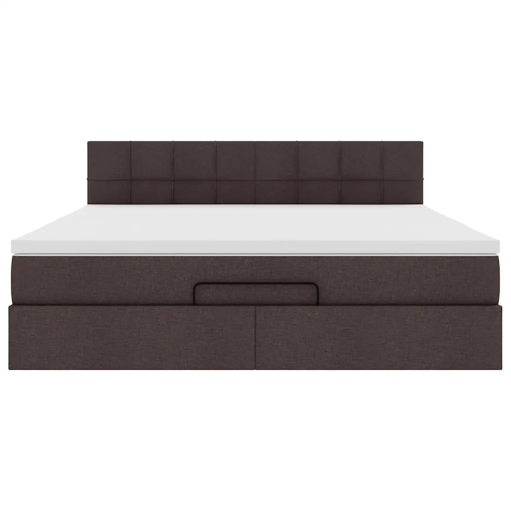 Struttura Letto Pouf con Materasso 160x200 cm in Tessuto