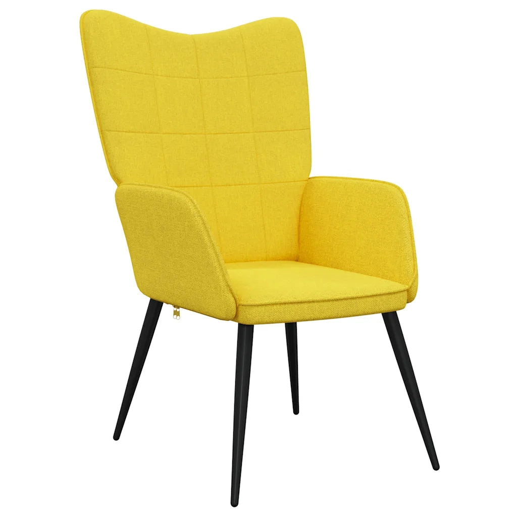 Poltrona | Sedia Relax Giallo Senape in Tessuto