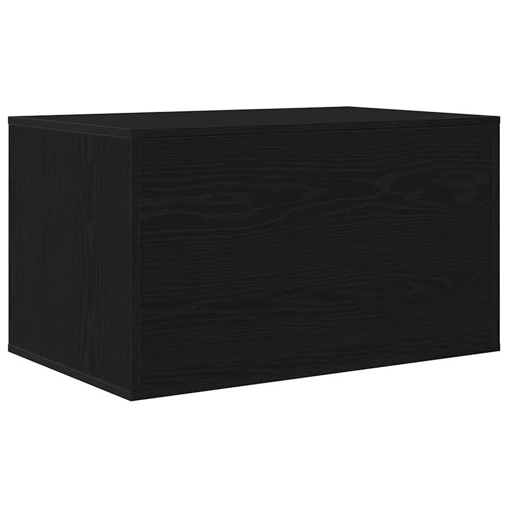 Lettiera per gatti in rovere nero 80x50x45 cm in legno ingegnerizzato 865987