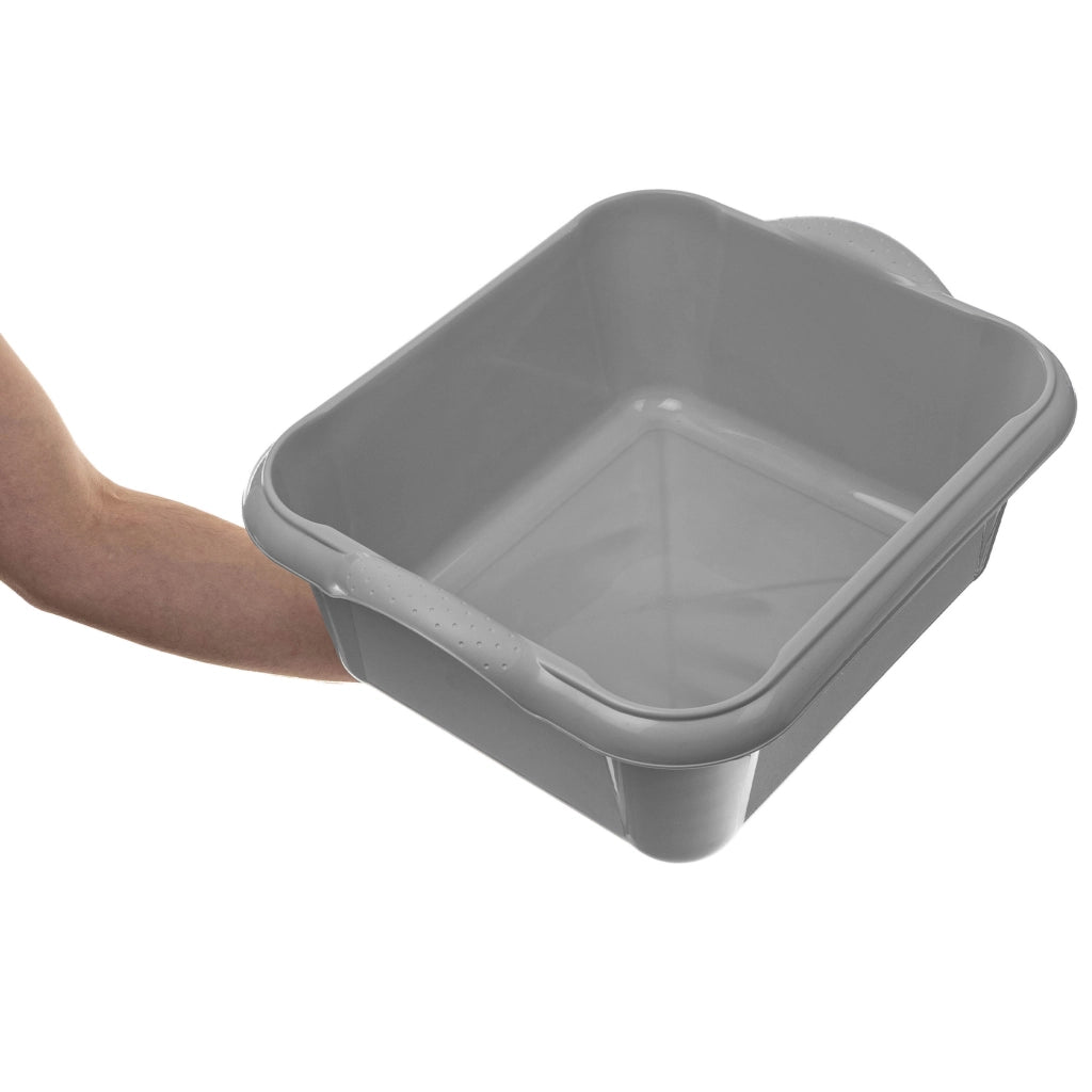 Bacinella per bucato in plastica KADAX, rettangolare, da 18 litri, con manici.