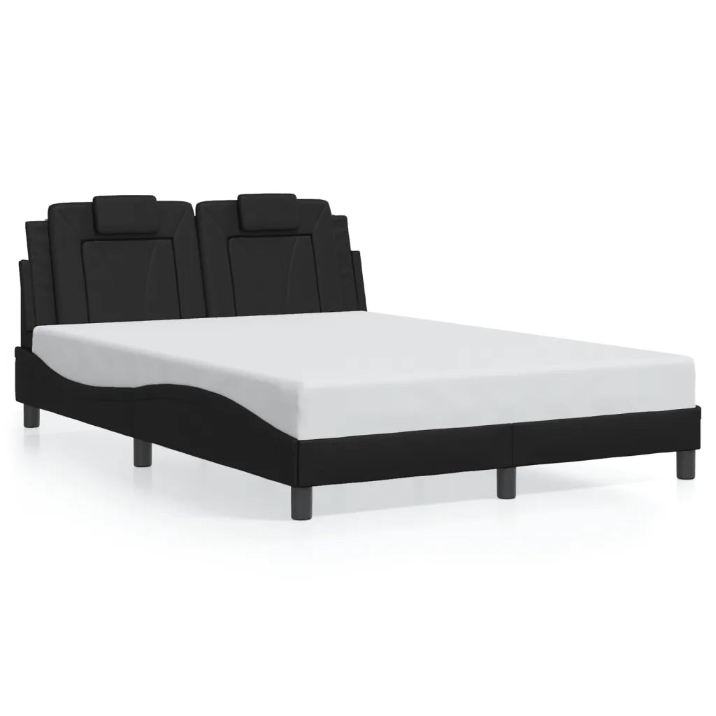 Giroletto Viana con LED senza Materasso Nero 140x190 cm