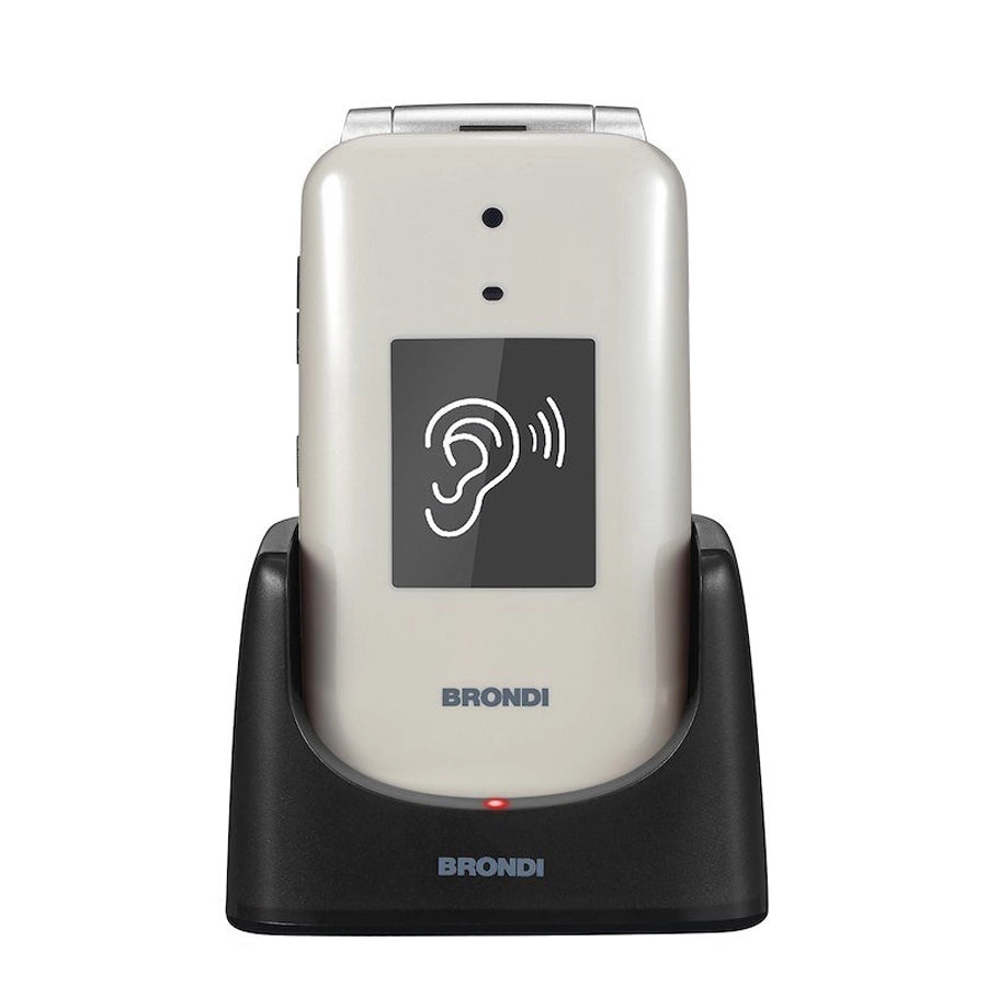 Brondi amico supervoice tortora 2.8 easy phone clamshell - BRAMSUPERVOICENT