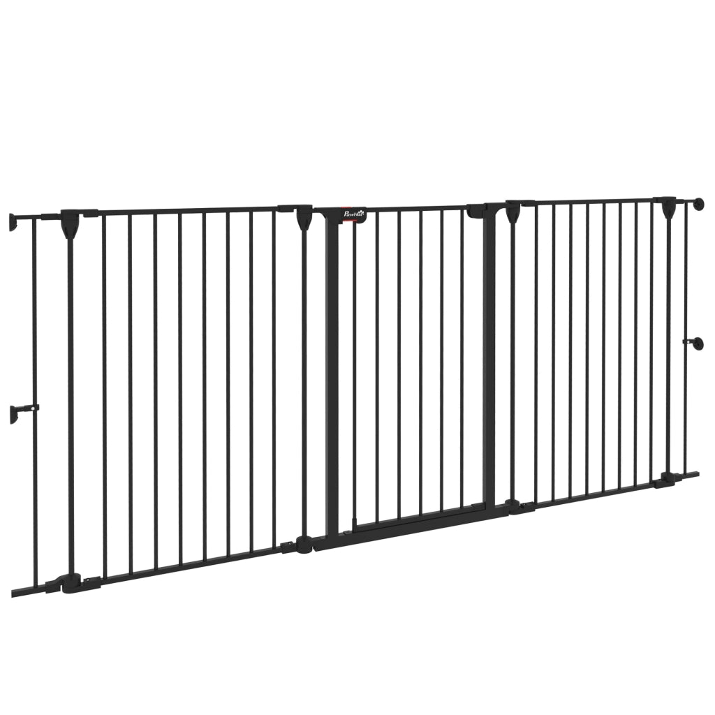 Recinto per Cani Pieghevole in Acciaio ¨C Minimal ¨C 206x90 cm Nero
