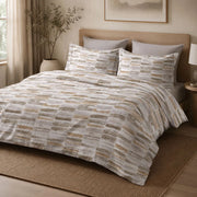 Salano, Copripiumino Matrimoniale Federa Inclusa, 300x250 cm Grigio Tortora