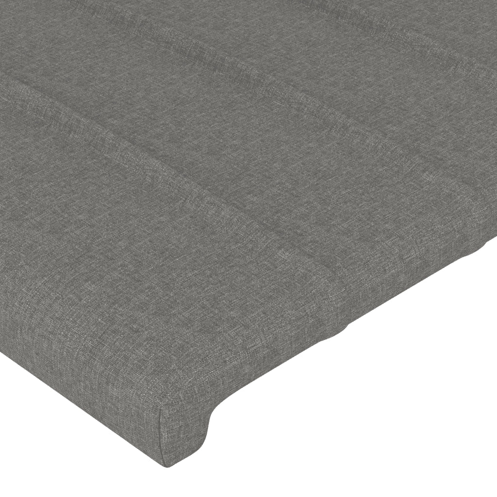 Giroletto a Molle con Materasso Grigio Scuro 90x200 cm Tessuto 3142466